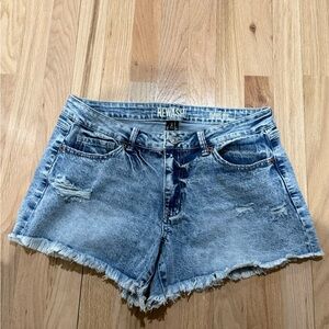 Rewash Light Blue Distressed Jean Shorts
